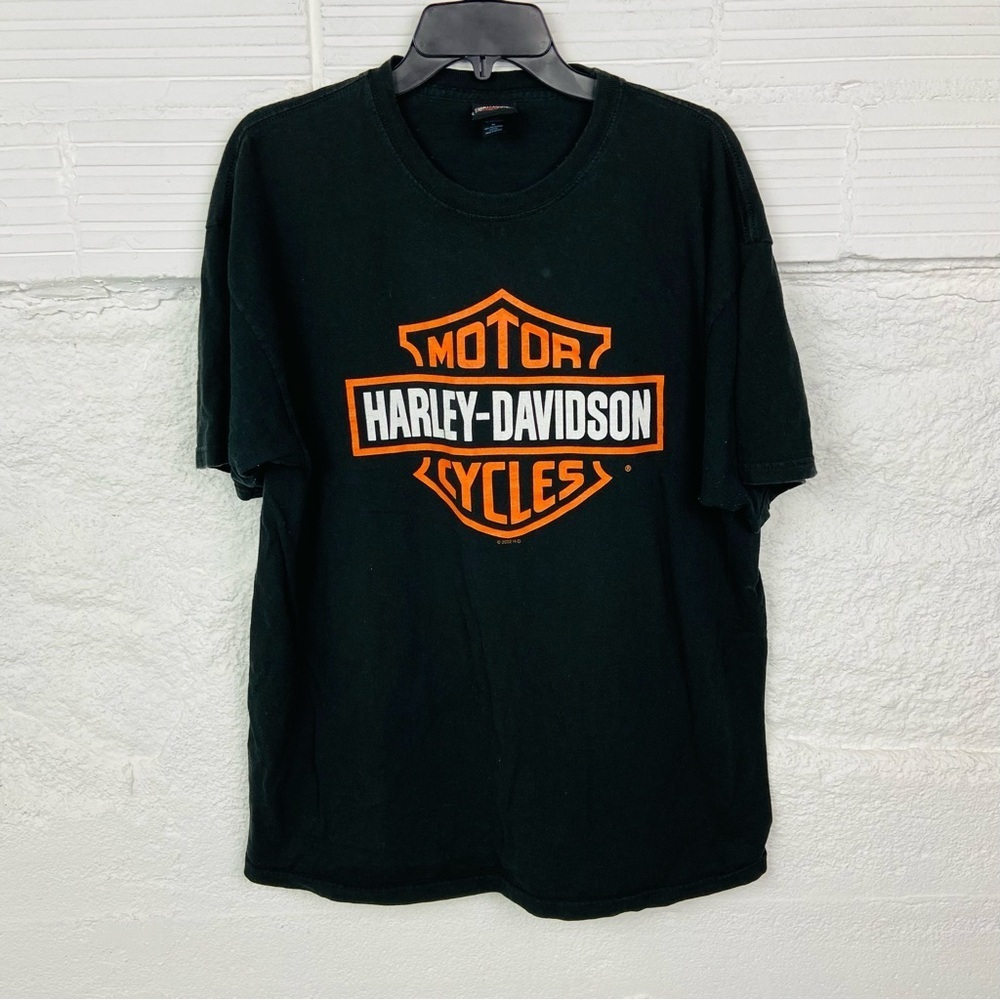 HARLEY DAVIDSON black Wisconsin cotton short sleeve shirt size XL - Picture 3 of 11